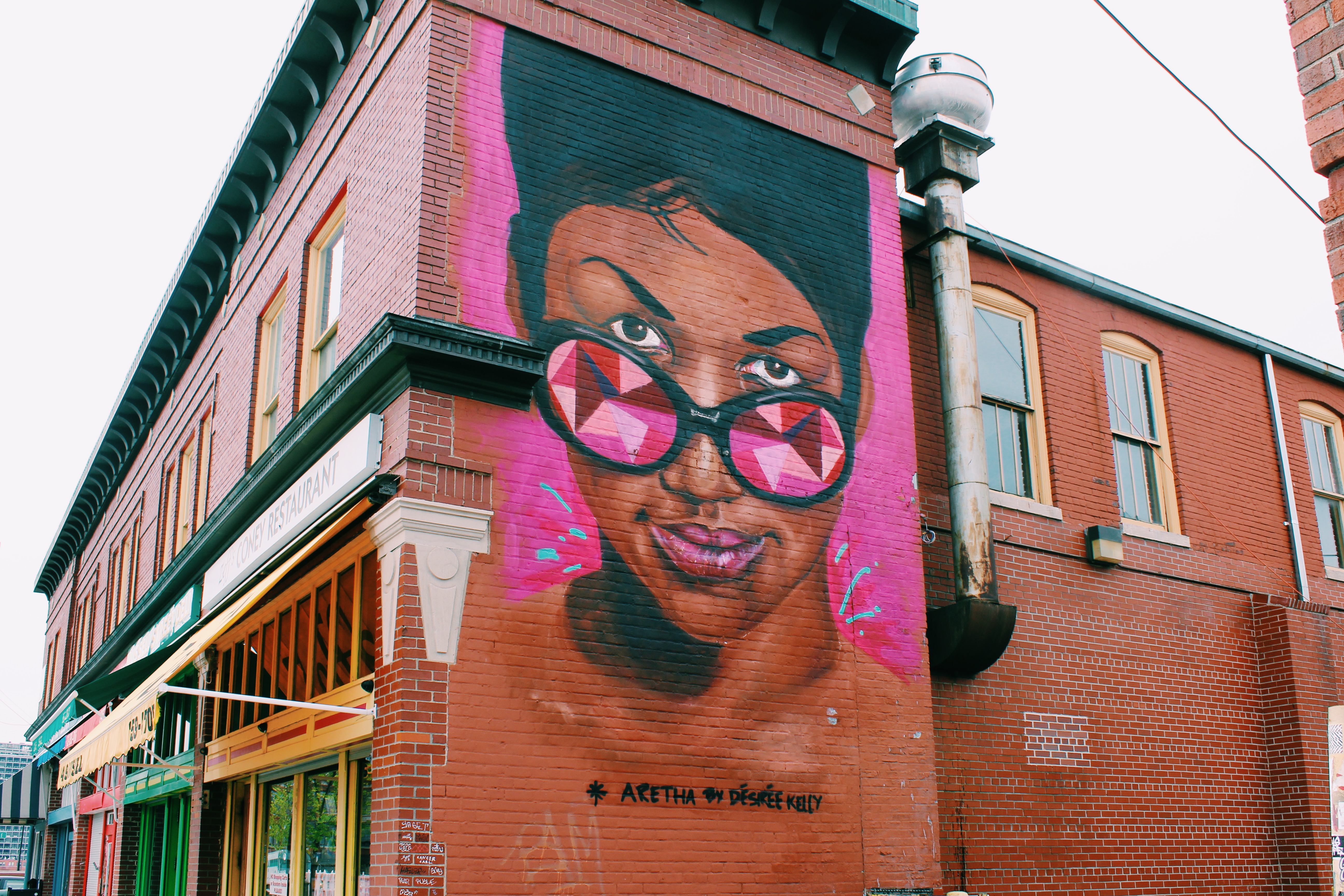 Mural by Desiree Kelly / photo by Meta Stange, WDET