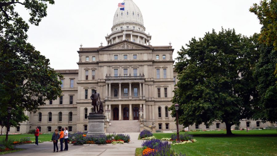 The Michigan State Capitol building.