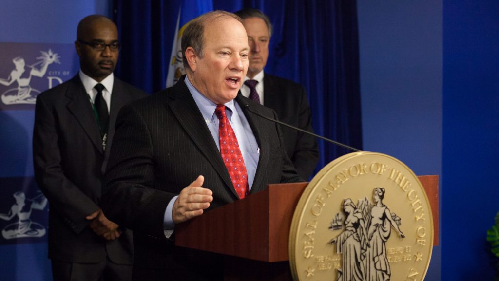 Mike Duggan giving speech