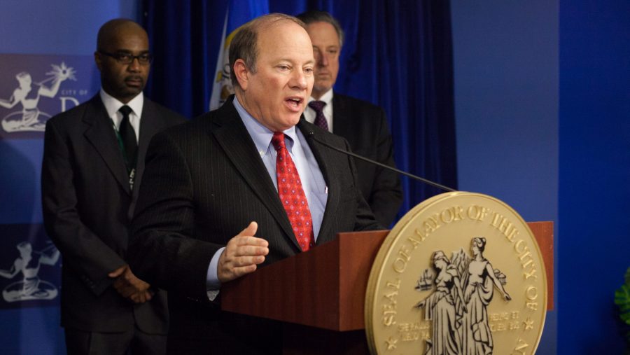 Mike Duggan giving speech