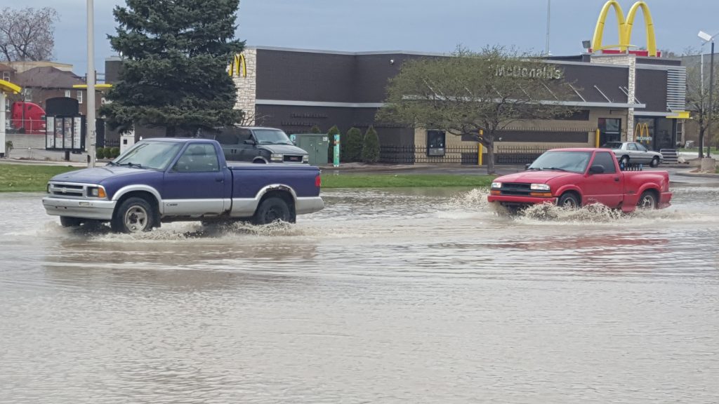 Cars Driving through Water