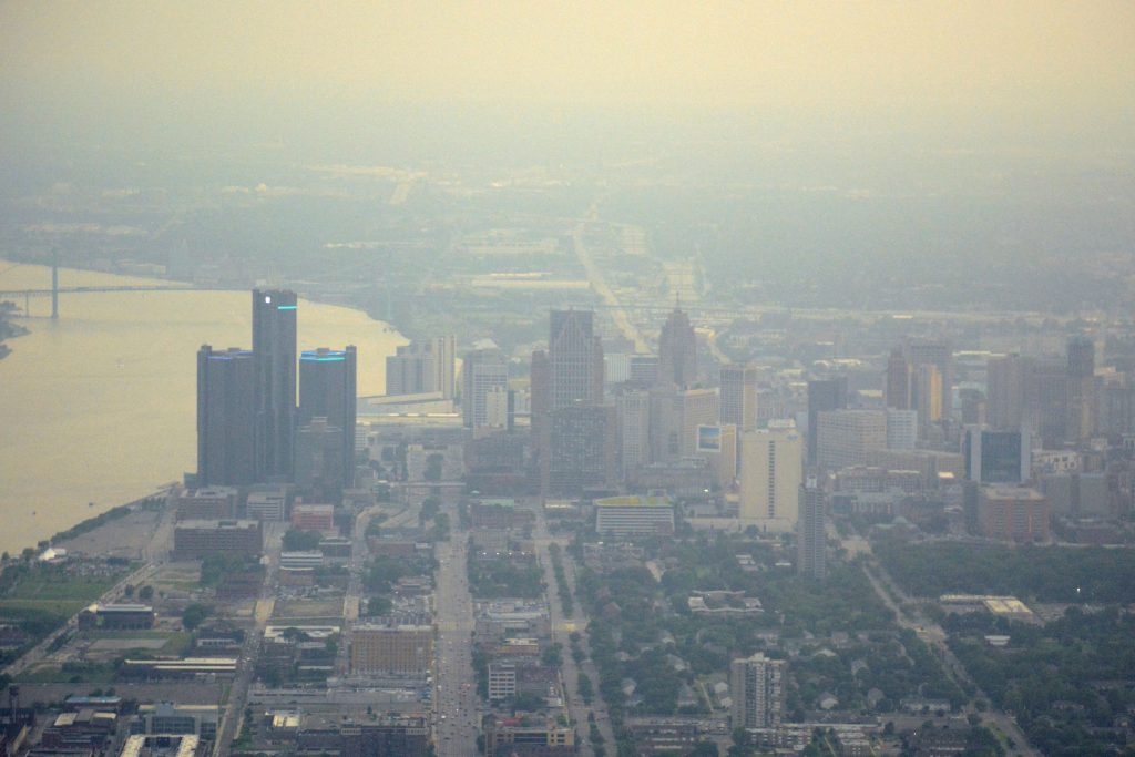 Downtown Detroit Aerial