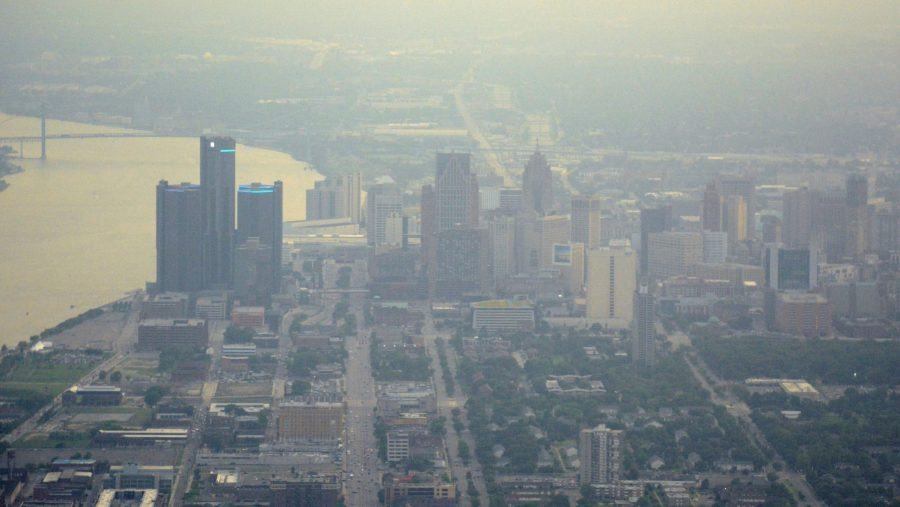 Downtown Detroit Aerial