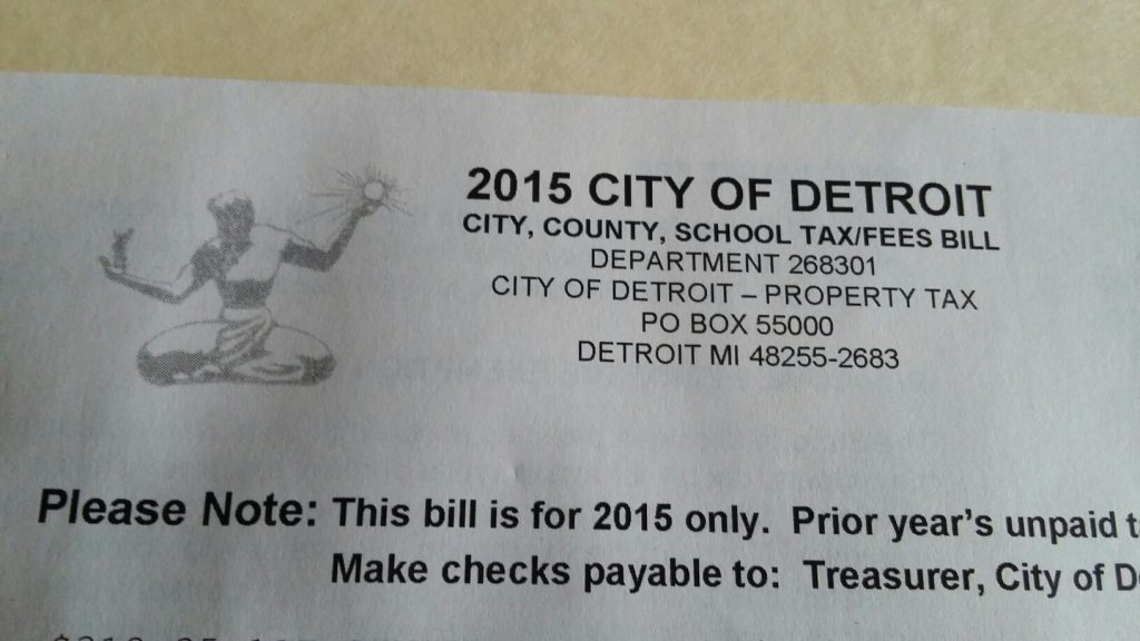 Detroit Tax Bill