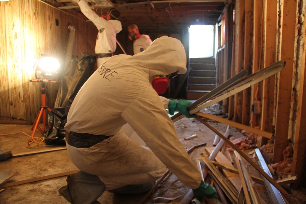 Gutting Detroit Basement