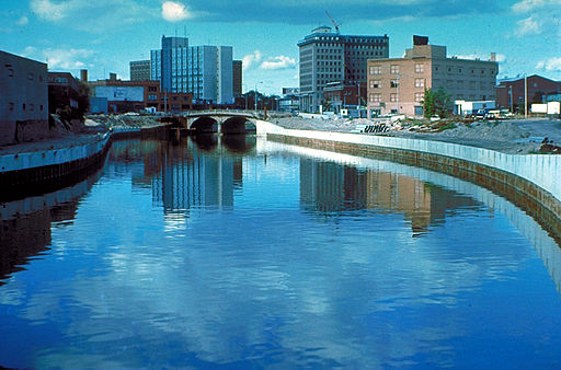 The Flint River in downtown Flint.