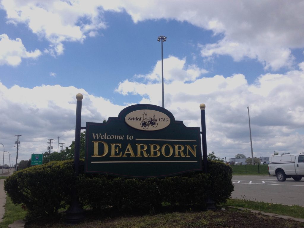 dearborn sign michigan suburb suburban suburbs metro detroit