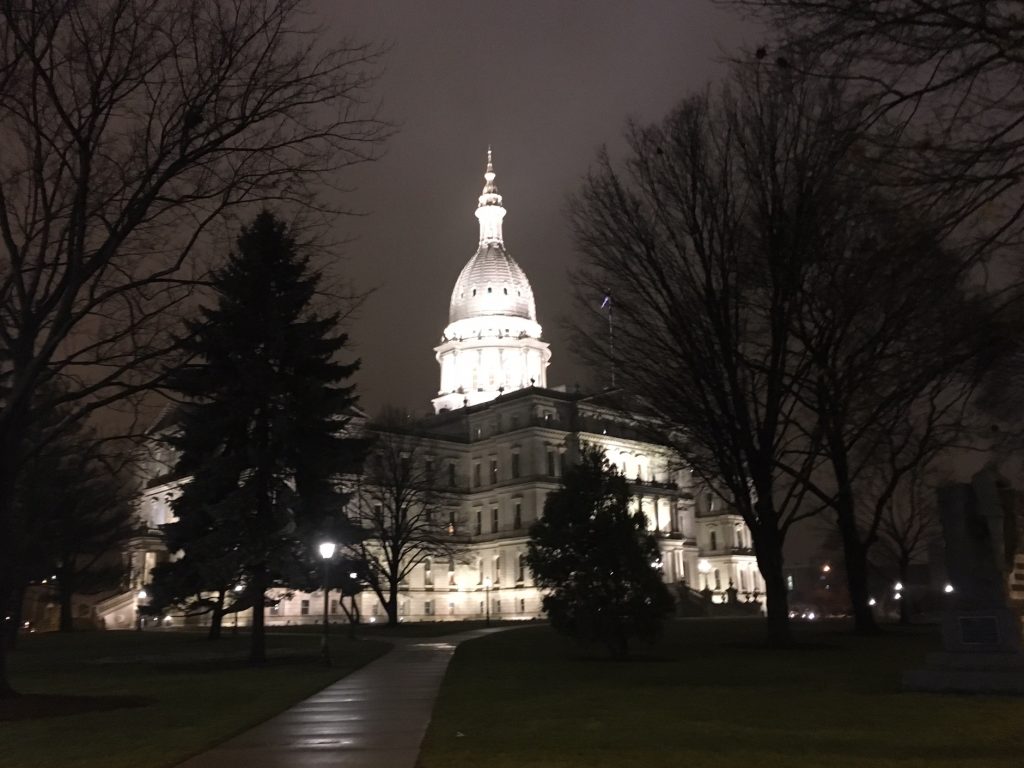 Michigan State Capitol Night 1-16-2017