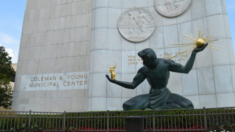 The Coleman A. Young Municipal Center.