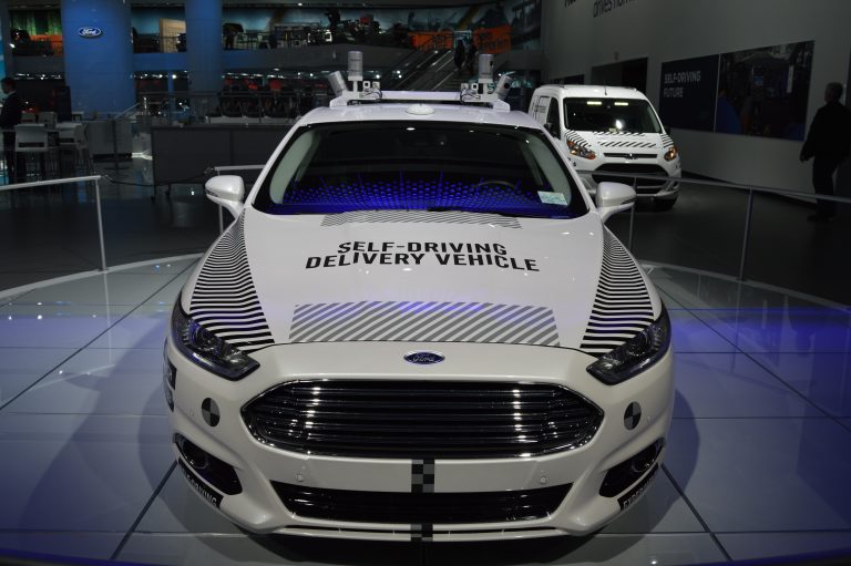 Self-Driving Autonomous Car Delivery Auto Show 2 1/16/2018