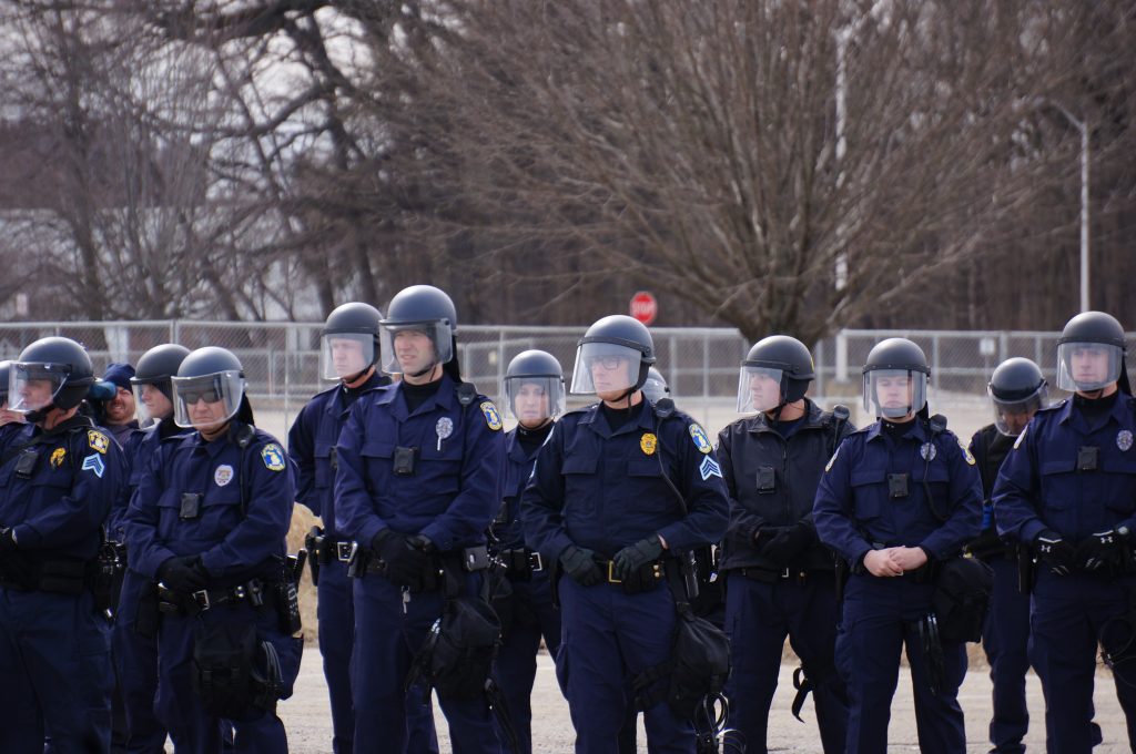 Police Officers Richard Spencer Protest MSU 3/6/2018