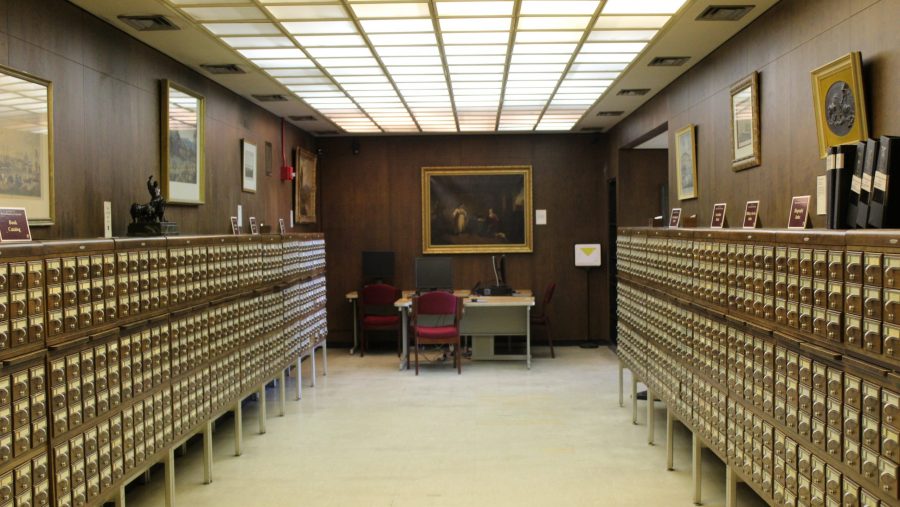 Card catalog of the Burton Historical Collection at the Detroit Public Library Main Branch.