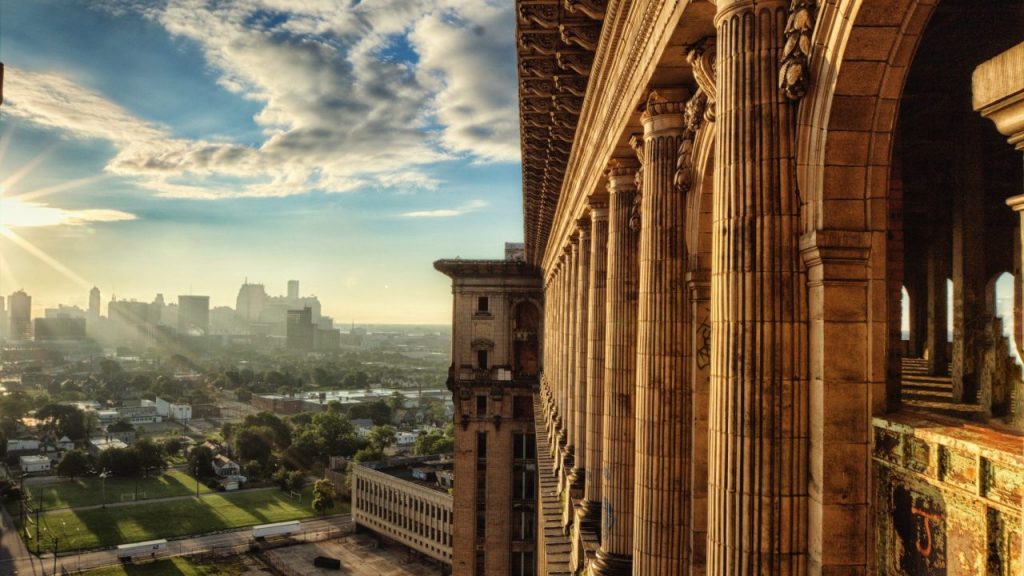 View from Top of Michigan Central Station