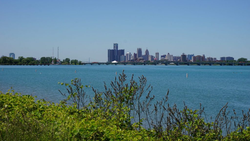 A view of Detroit from Belle Isle.