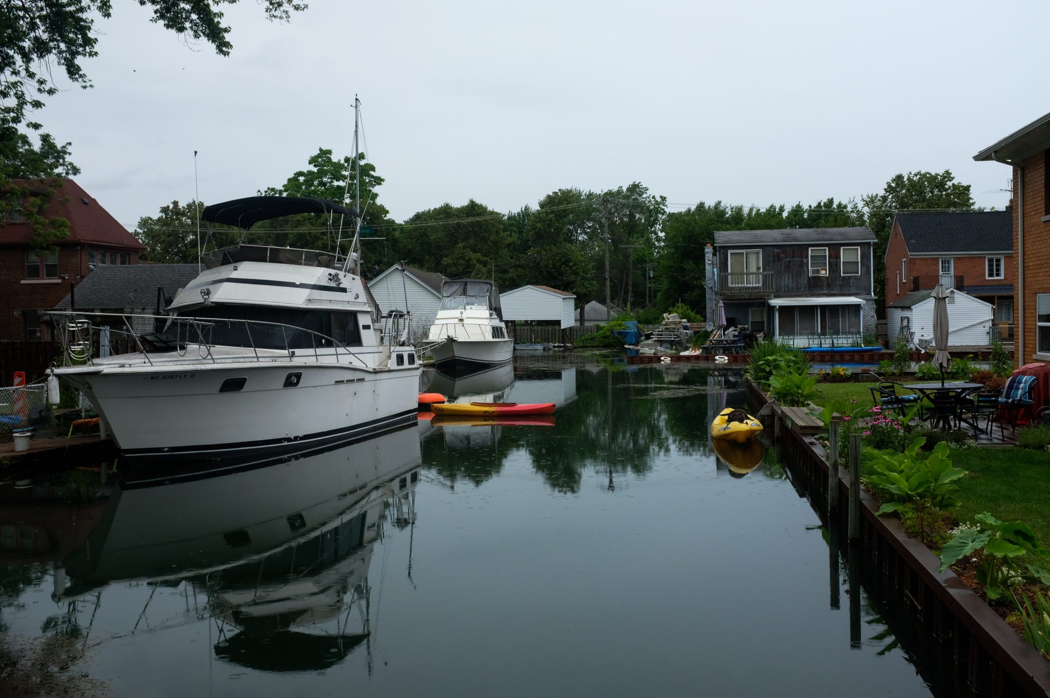 A flooded Jefferson Chalmers neighbohood in Detroit, Mich. in 2019.