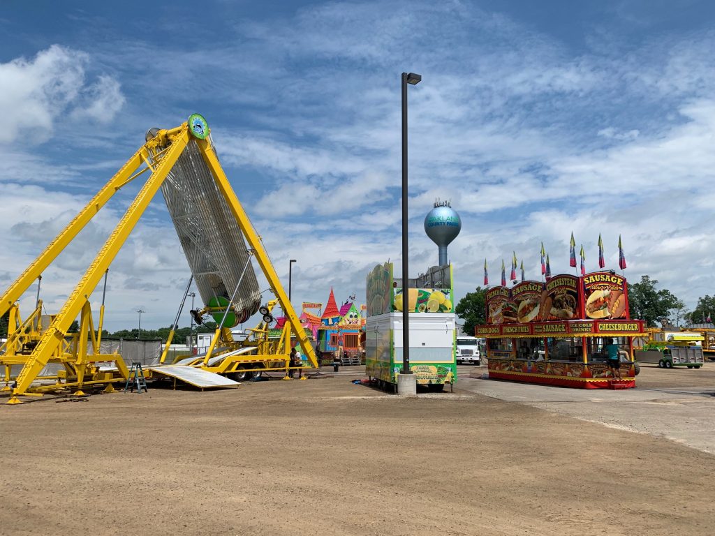 Oakland Co Fair setup 07/02/2019