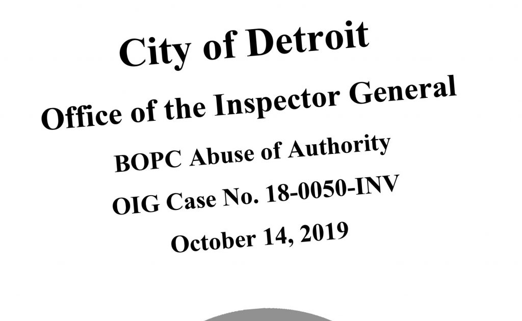 Detroit IG BOPC report graphic