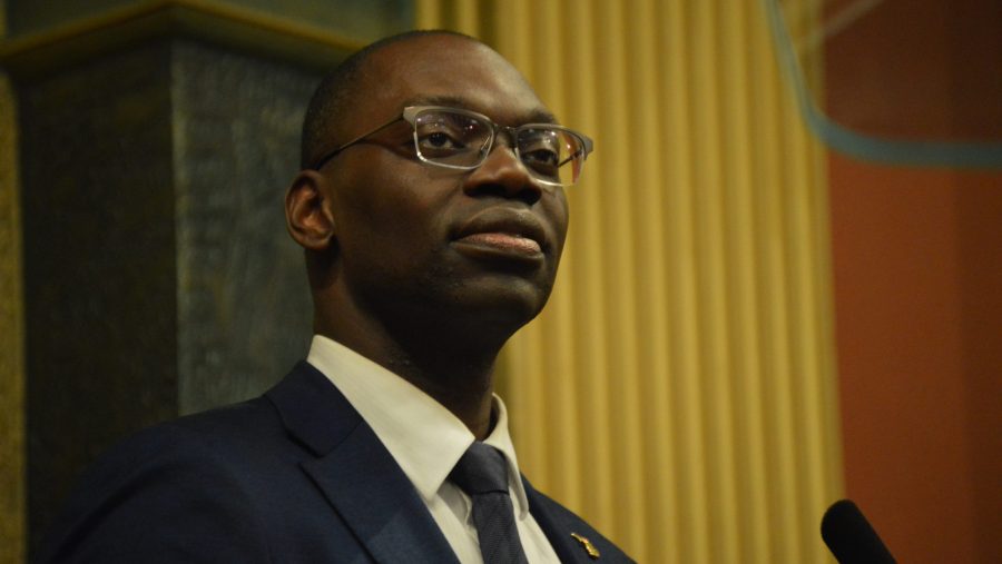 Michigan Lieutenant Gov. Garlin Gilchrist II at the State of the State in January 2020.