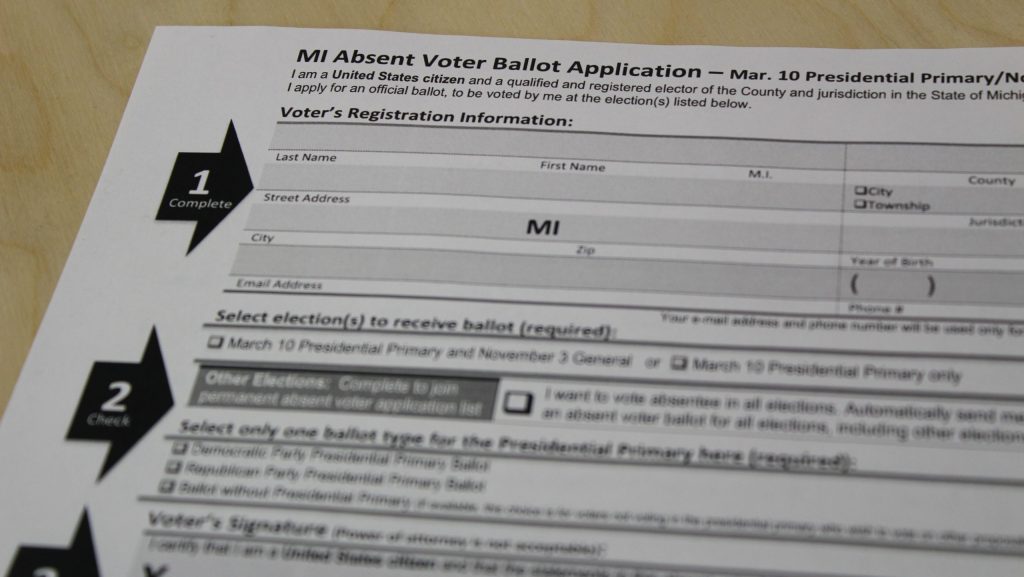 Absentee Voter Voting Registration Form Election LH