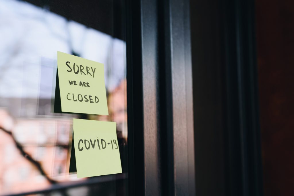 Business Closed COVID 19 Coronavirus