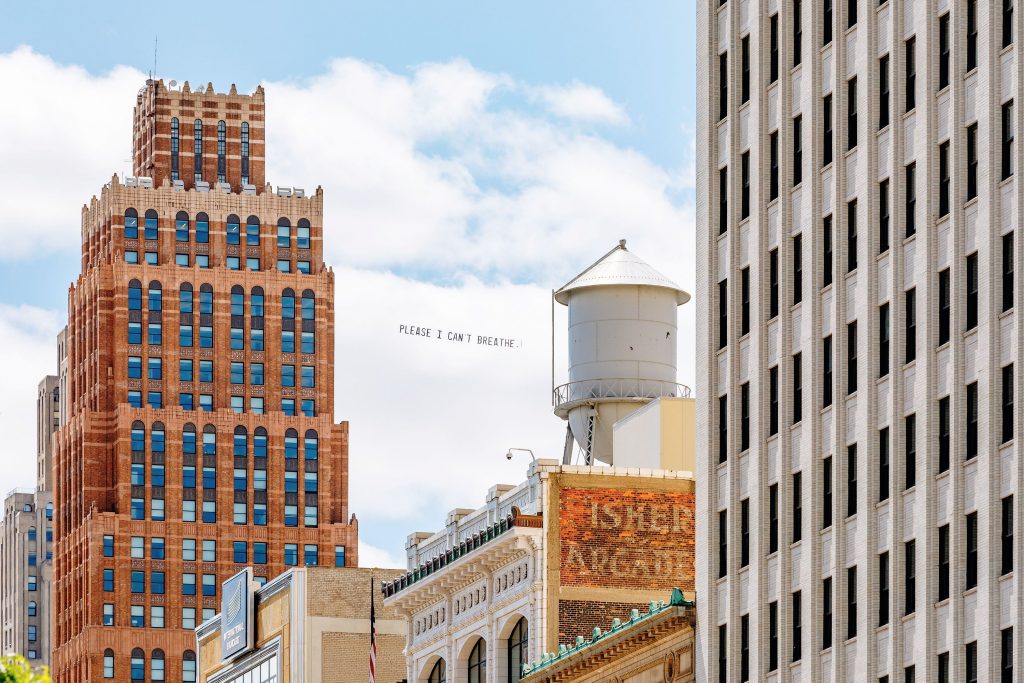 Protest Art Flies Over Detroit 2