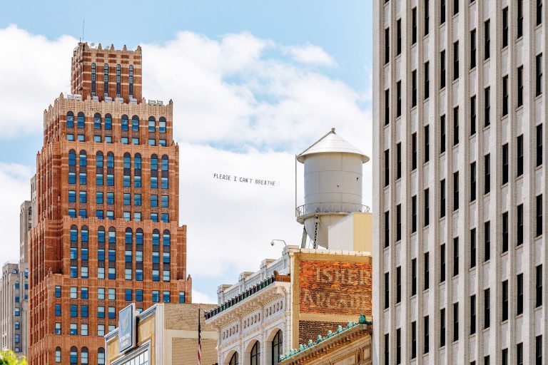 Protest Art Flies Over Detroit 2