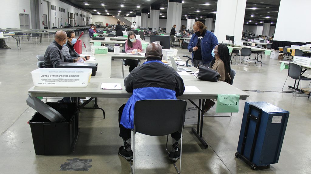 poll workers absentee ballots counting elections