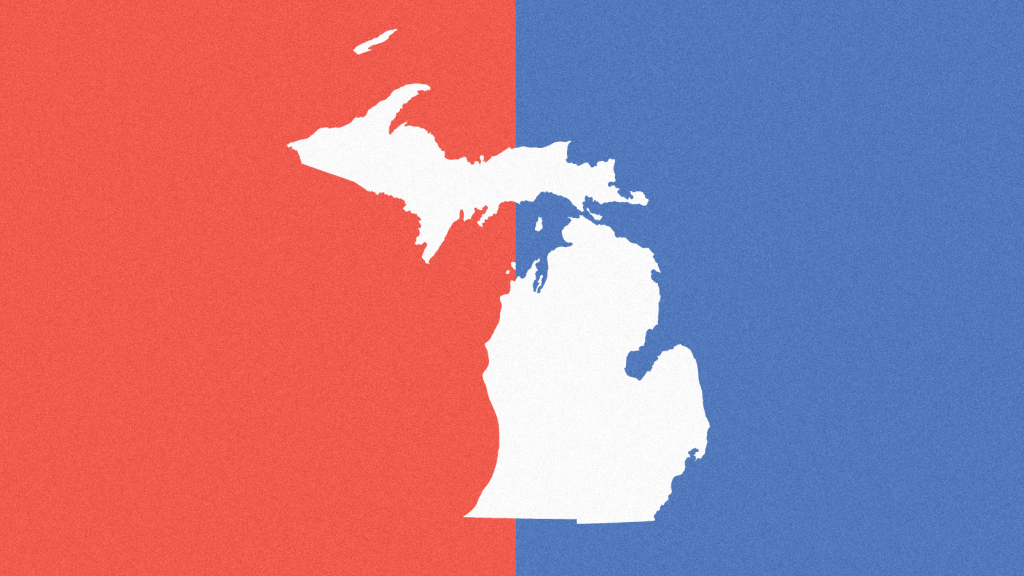 michigan election red blue