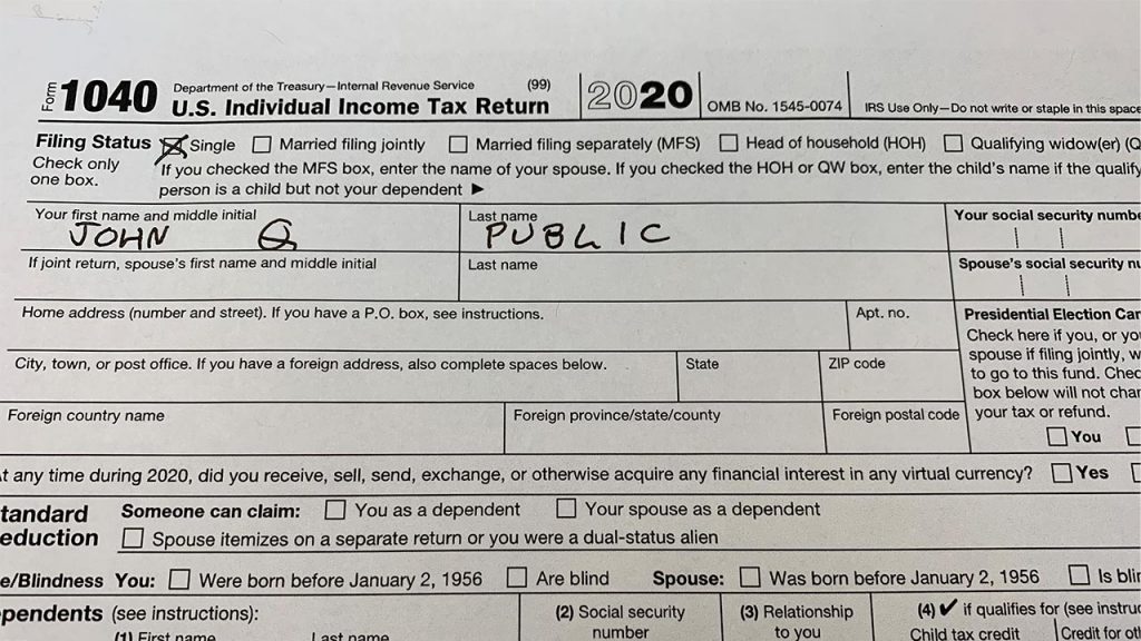 Tax form 2020