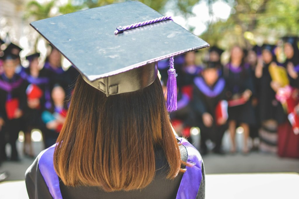 Graduation cap stock image