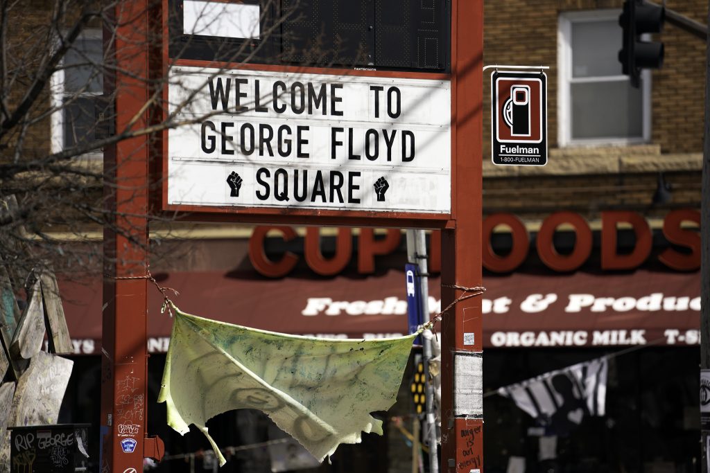 george floyd square sign