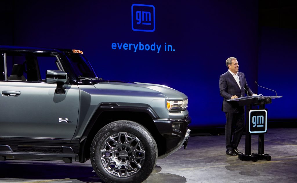 General Motors President Mark Reuss Hummer Electric Vehicle