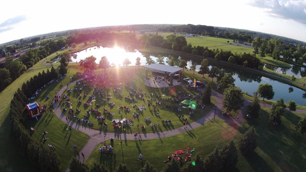 Canton Battles Covid aerial view of park 2