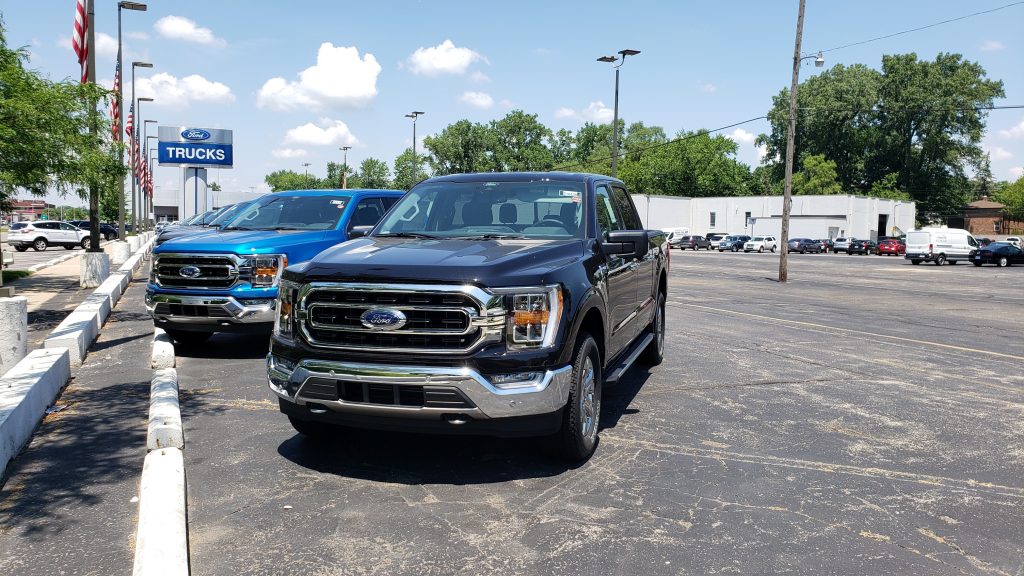 A Ford pickup truck parked