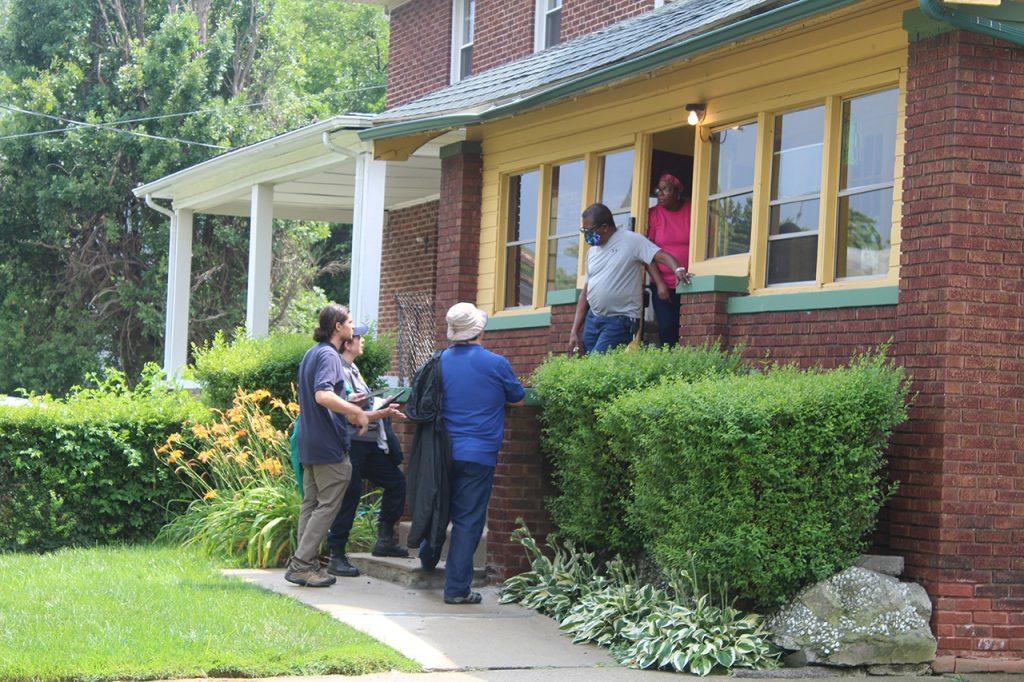 FEMA workers tour flood damage July 2021