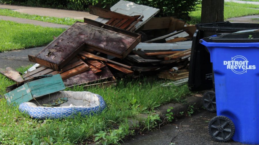 Detroit home affected by basement flooding.