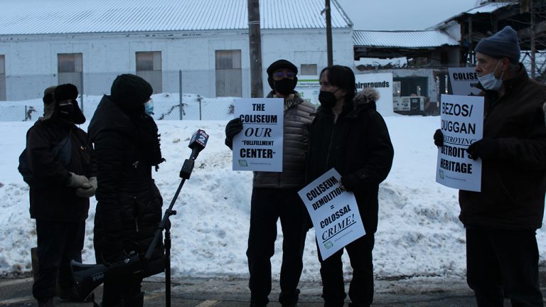 Michigan State Fairgrounds Coliseum candelight vigil