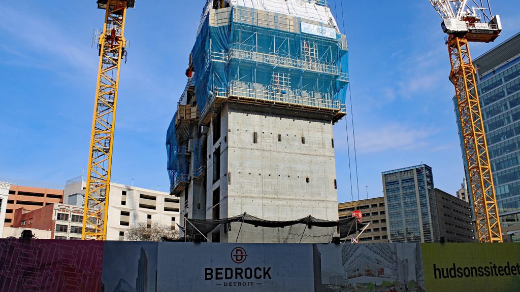 Bedrock Hudson's Construction On Woodward Avenue