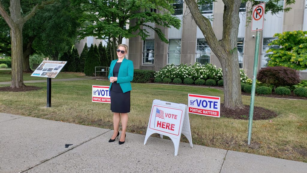 Michigan Secretary of State Jocelyn Benson Voting