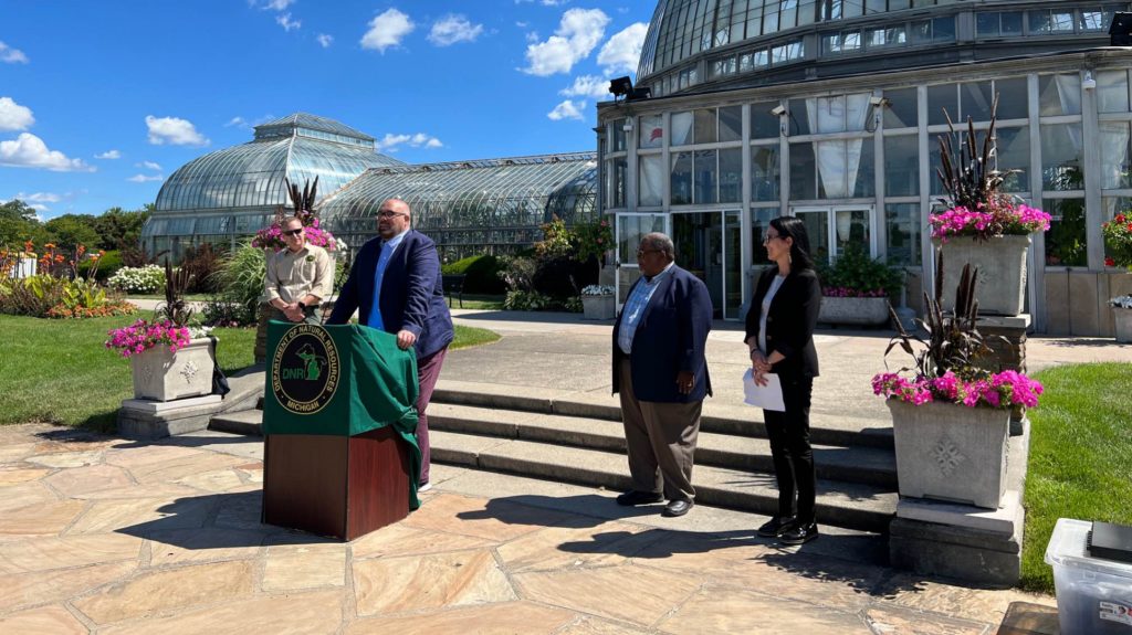 The U.S. Department of the Interior came to Belle Isle today to announce a new round in funding for city parks