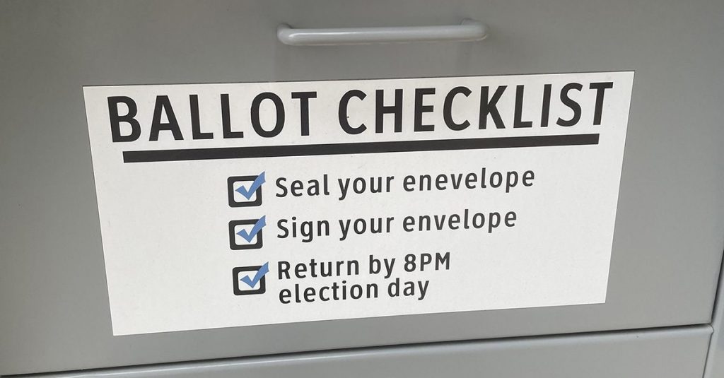 absentee ballot checklist