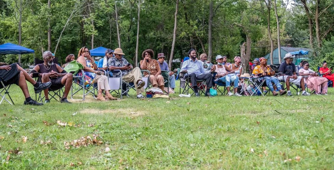 Audience members enjoy the Brightmoor Music Series.