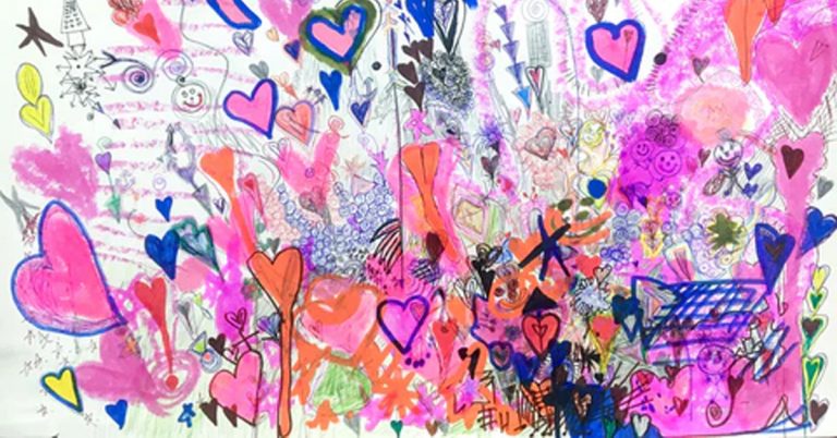 Pink Flower Heart by Promise Vos (2022)