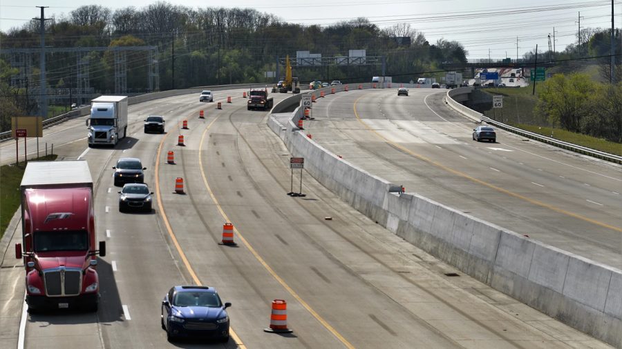 A closed highway in Michigan