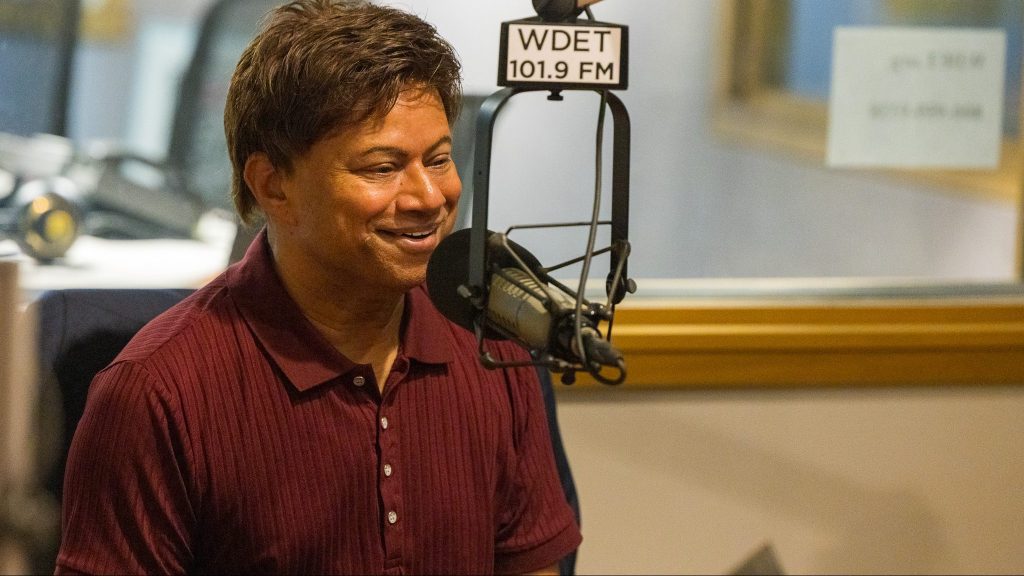 Shri Thanedar in-studio at WDET-FM on Oct. 20, 2022.