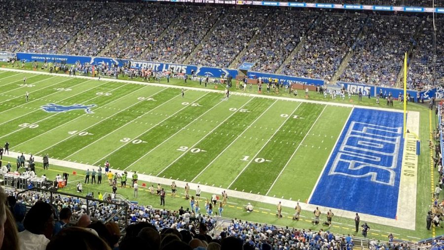 Ford Field full of fanxs before a Lions game