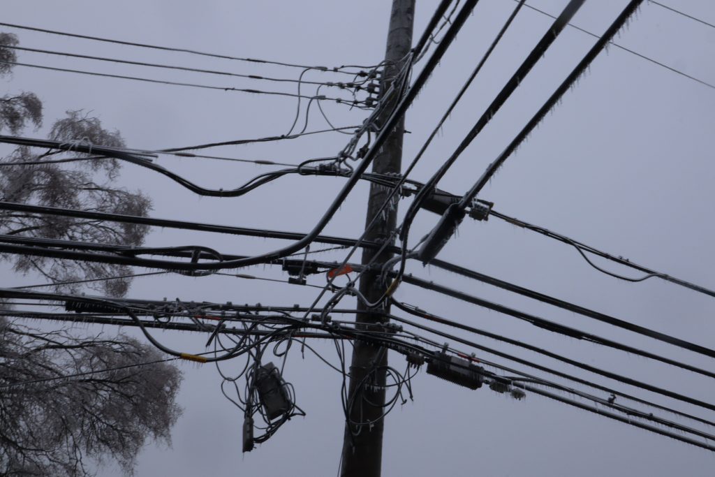 frozen power lines