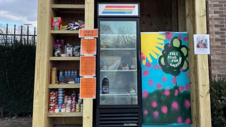 A Detroit Community Fridge setup at 1812 Field St in Detroit, Mich.