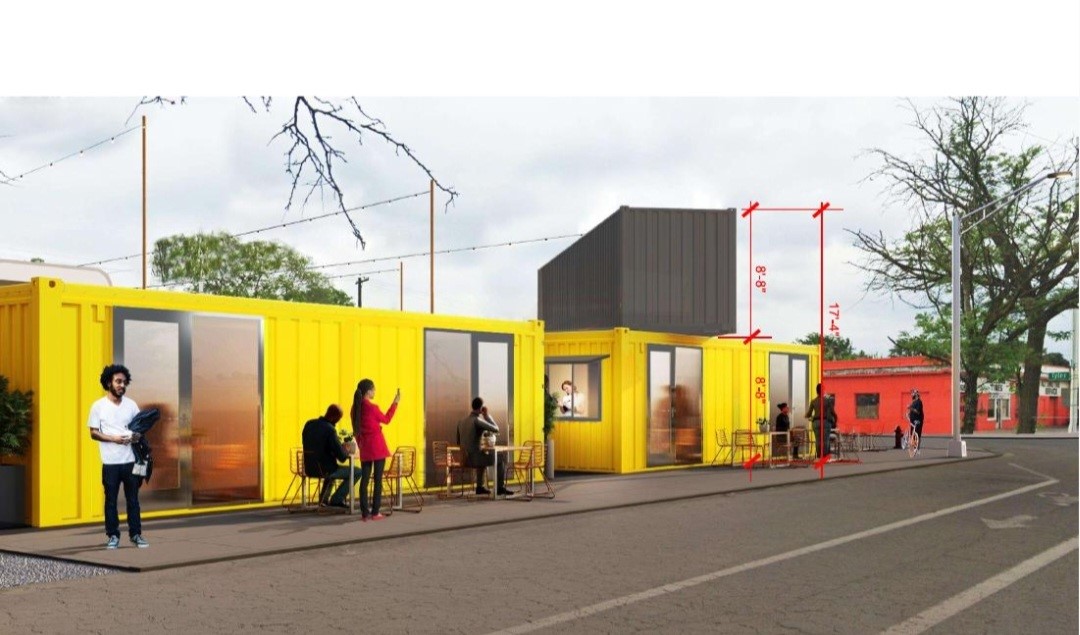 Shipping Container Pop Up Rendering