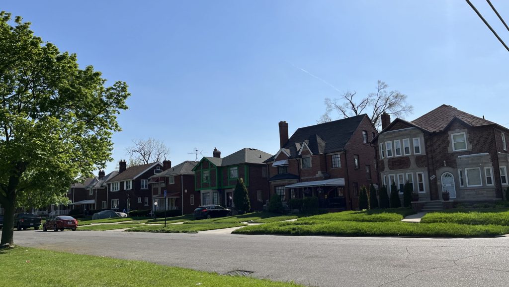 Brick houses in the Bagley neighborhood.